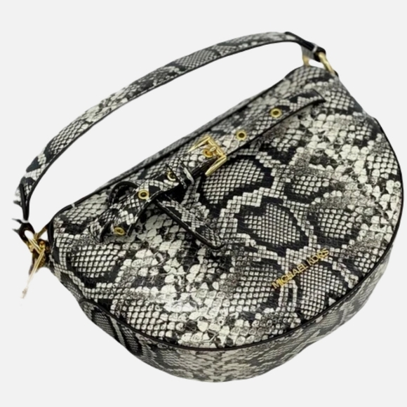 EUC Michael Kors Black and White Snake Print Crossbody Bag - Picture 2 of 4
